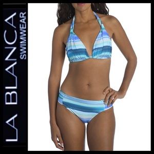 NWT La Blanca Ocean Shirred Banded Bikini Bottoms